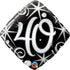 Elegant Sparkles & Swirls <br> 40th Birthday